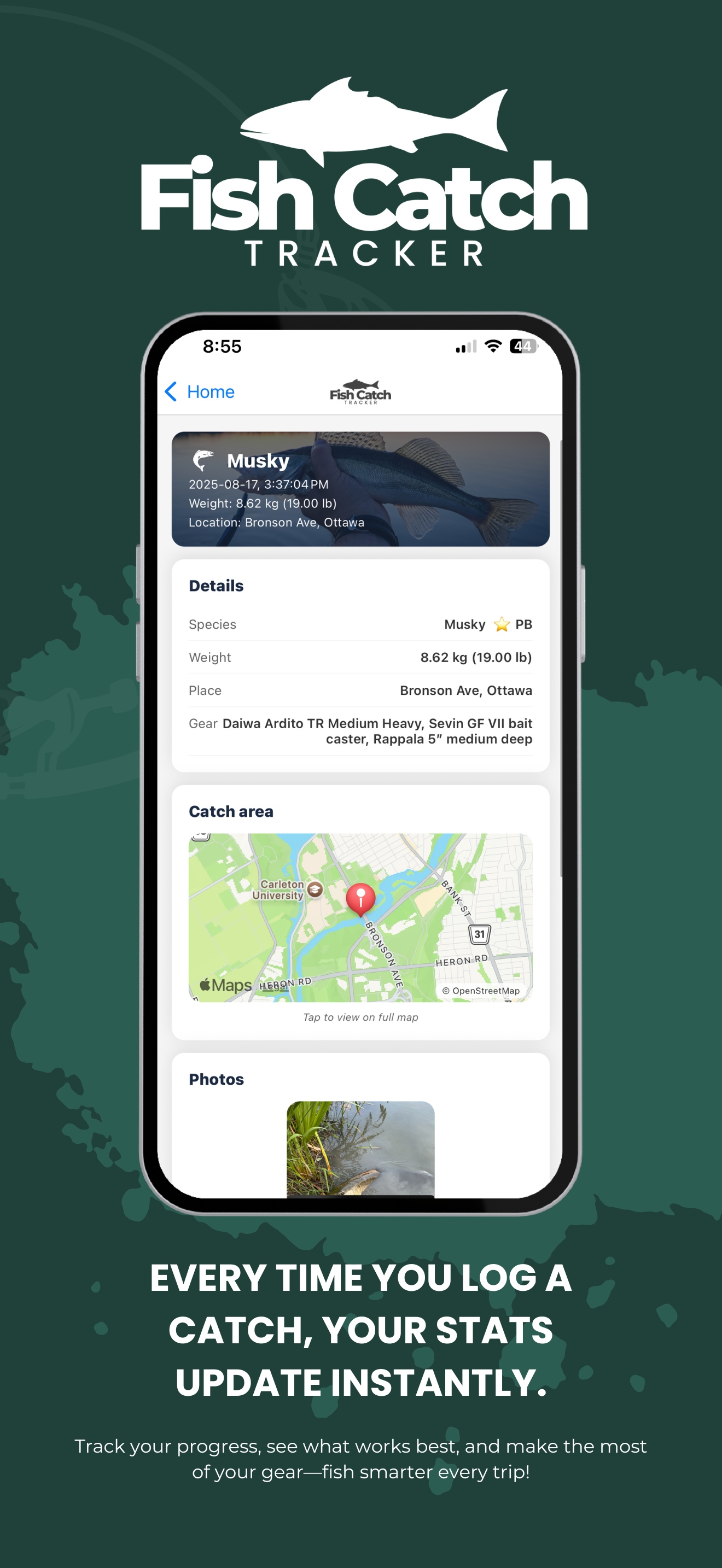 Fish Catch Tracker - Interactive Map