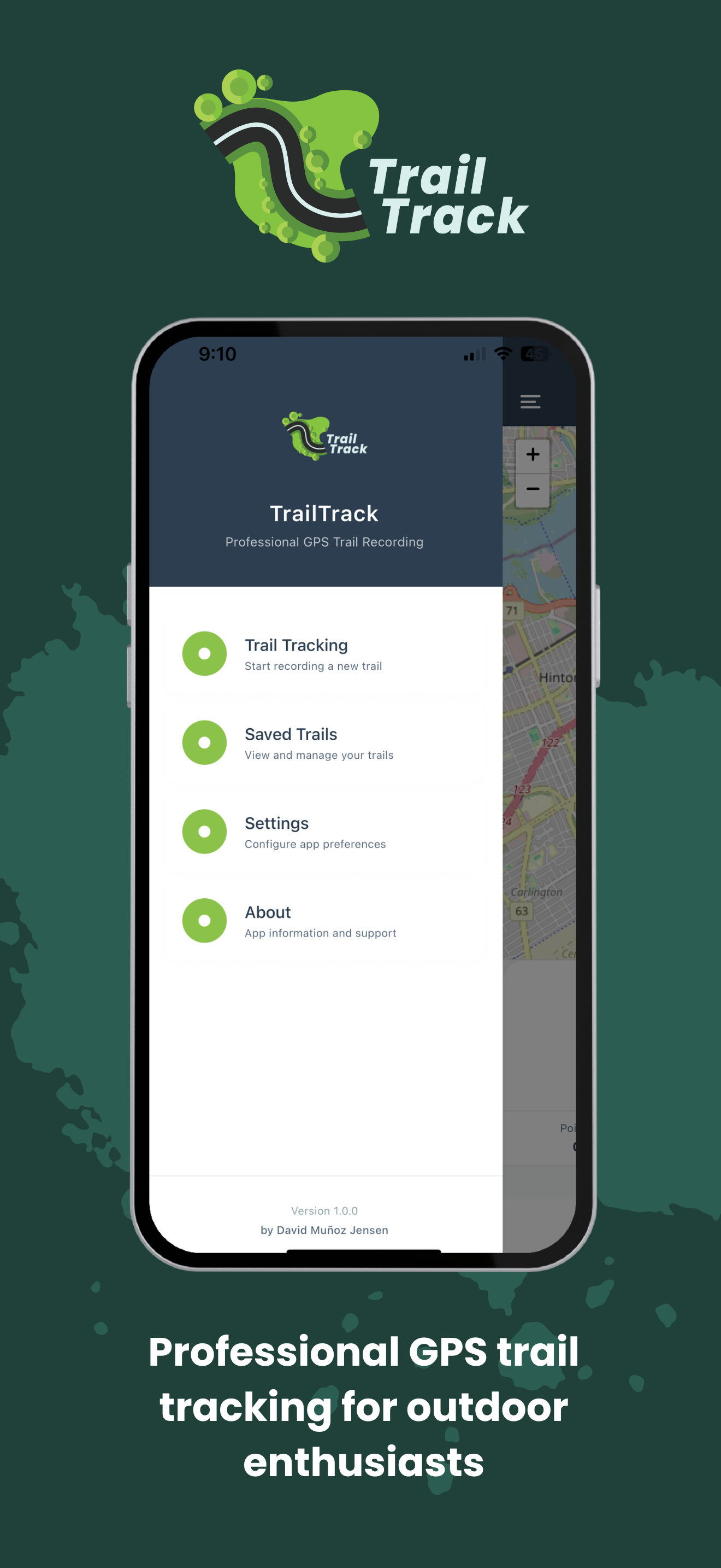 TrailTrack Path - GPS Tracking Screen