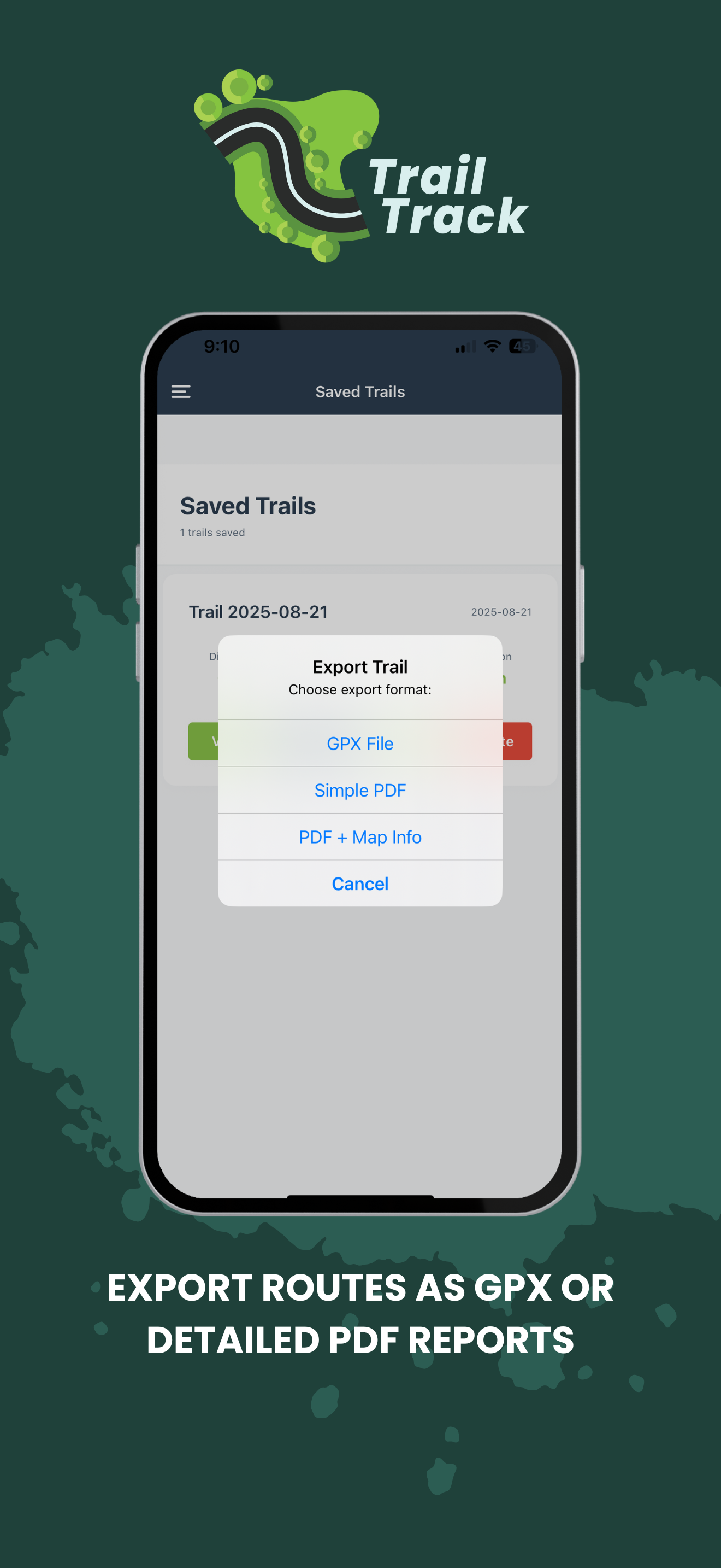 TrailTrack Path - Export Features