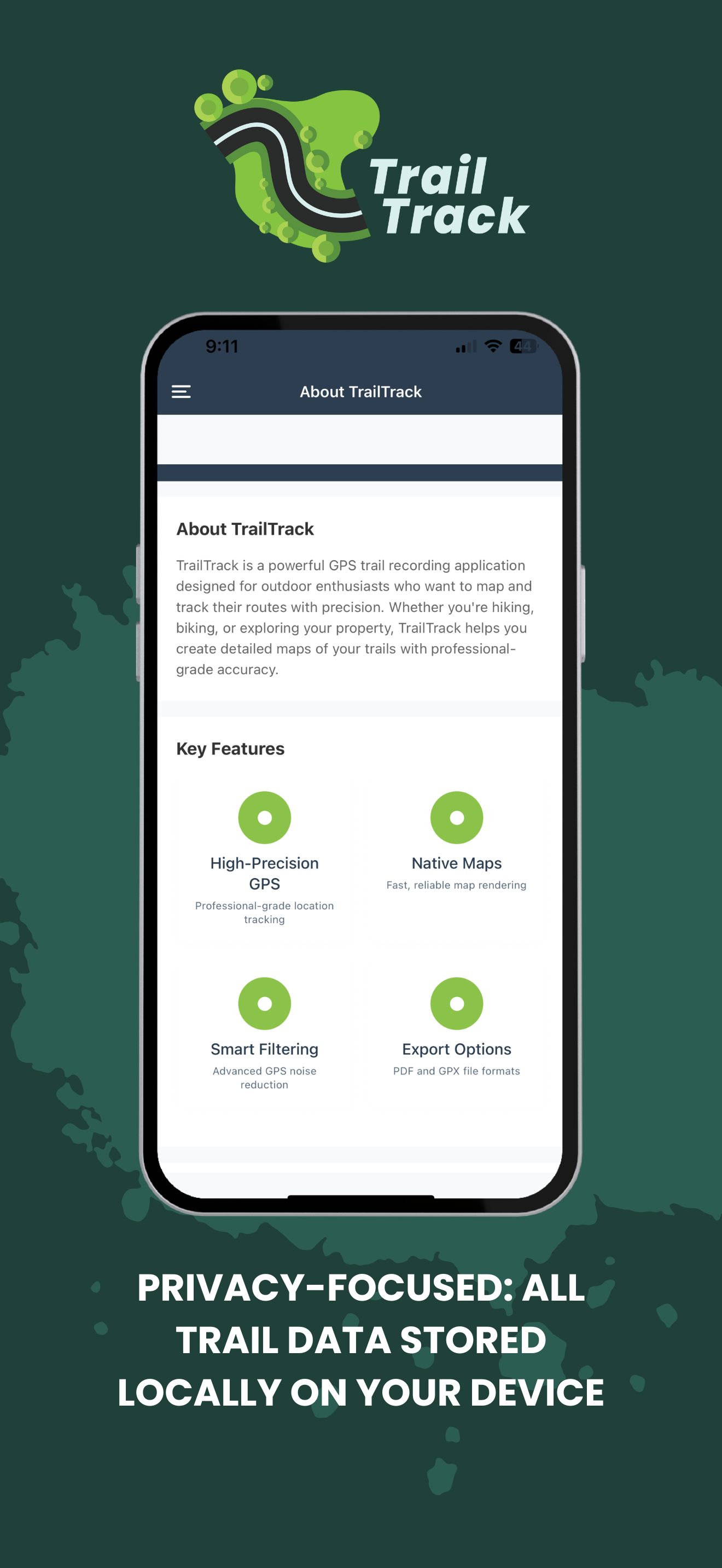 TrailTrack Path - Background Tracking